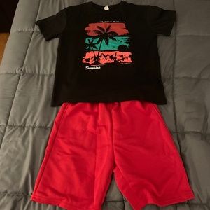 SHEIN Sunshine Tropical Outfit NWOT  Y11-12 size